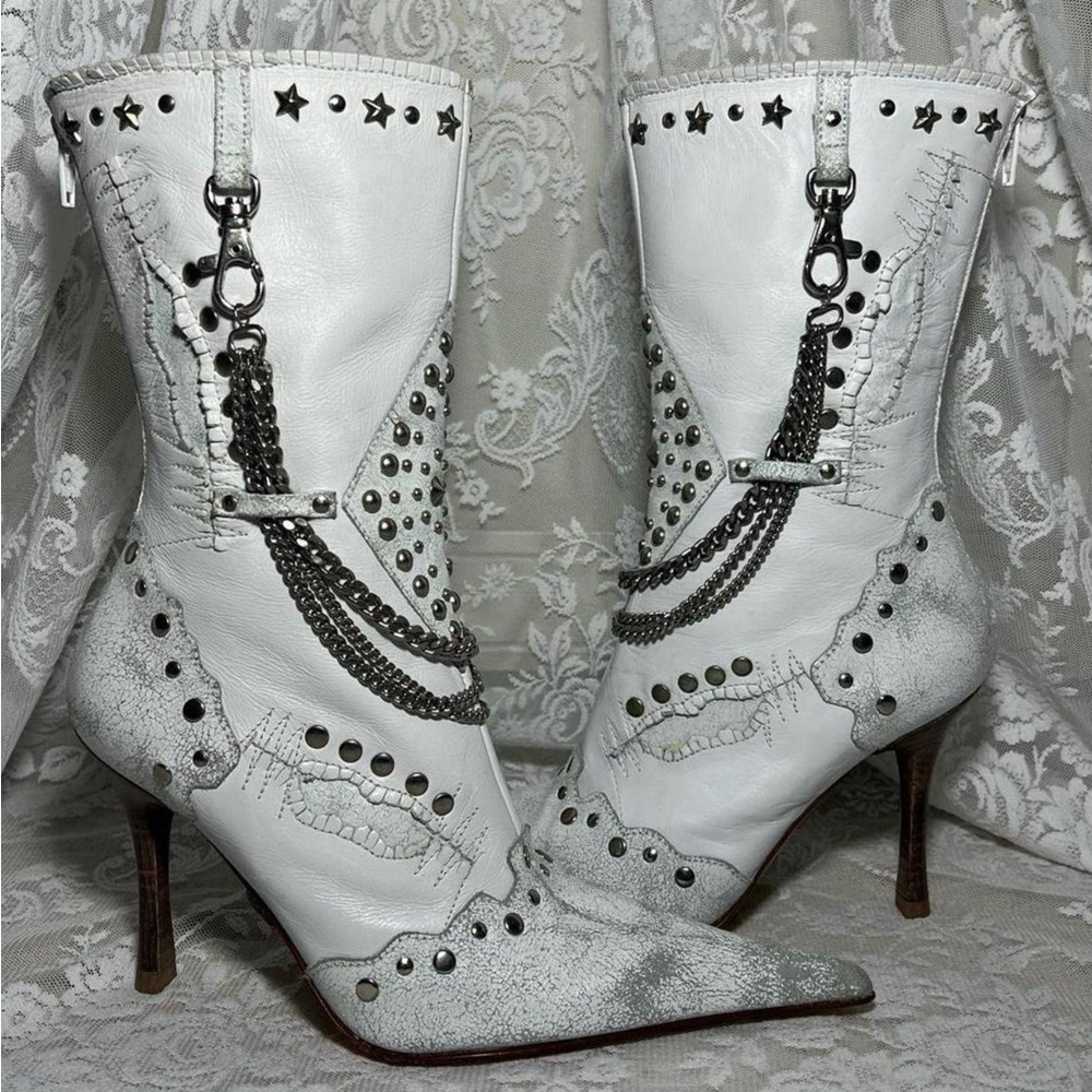 Vintage Aldo Made In Spain Distressed Leather Boots